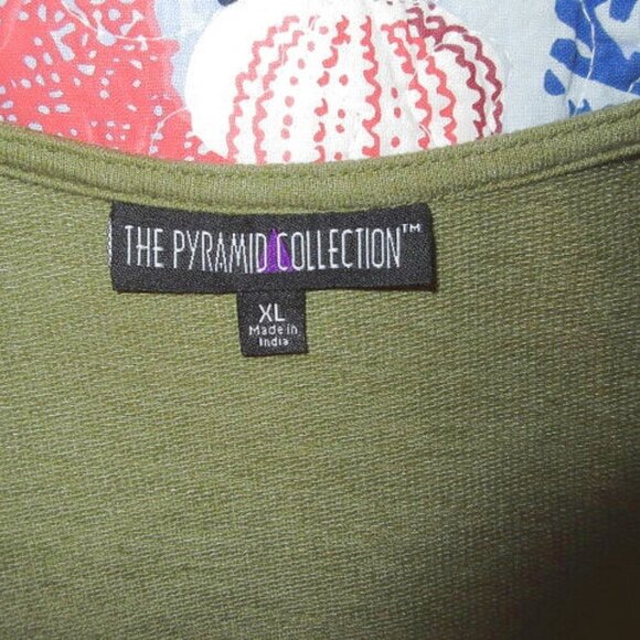 The Pyramid Collection Embroidered Babydoll Dress Size XL Pleated Peasant Boho - Picture 5 of 10